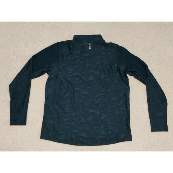 Under Armour 1356169 001 Men Sz S Running L/S Stealth 1/2 Zip Black Camo Jacket - Picture 2 of 8
